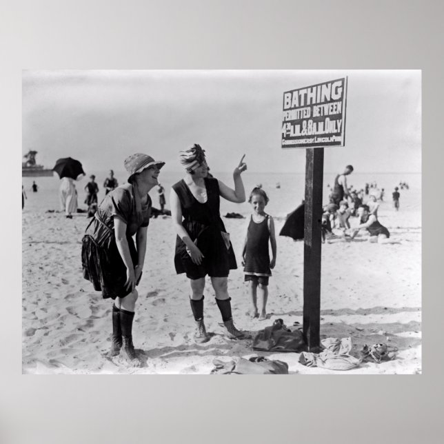 Poster BAINS à LINCOLN PARK - CHICAGO 1919 (Devant)