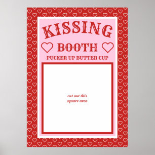 Poster Baiser Booth Party Prop Photo Booth Backdrop
