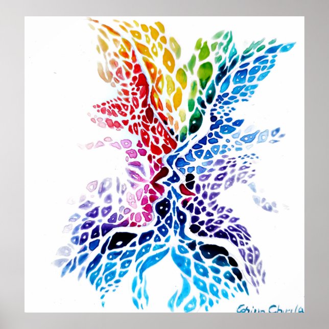 Poster Baiser coloré (Devant)