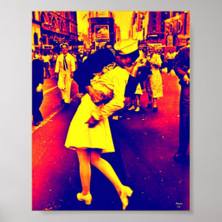Poster Baiser de la guerre - Popart Style