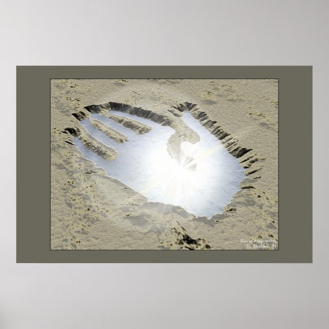 Poster Baiser des empreintes digitales (Devant)