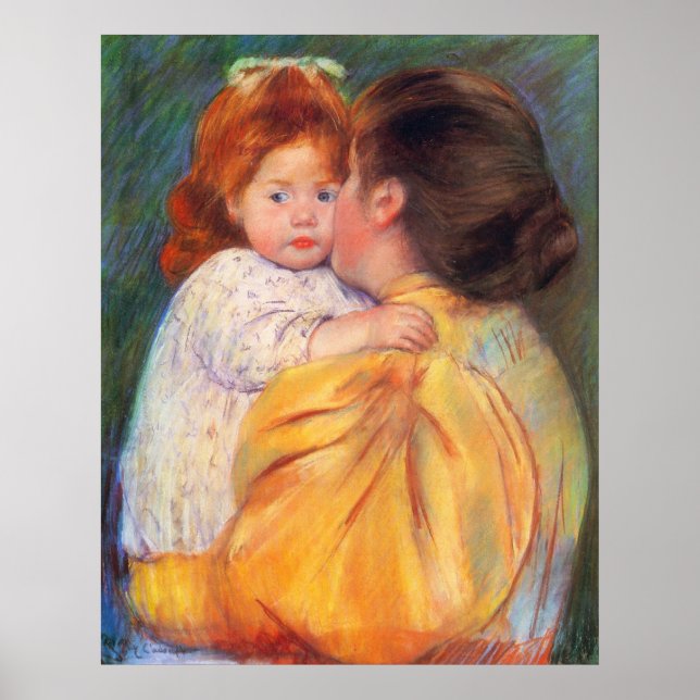 Poster Baiser maternel, Mary Cassatt (Devant)