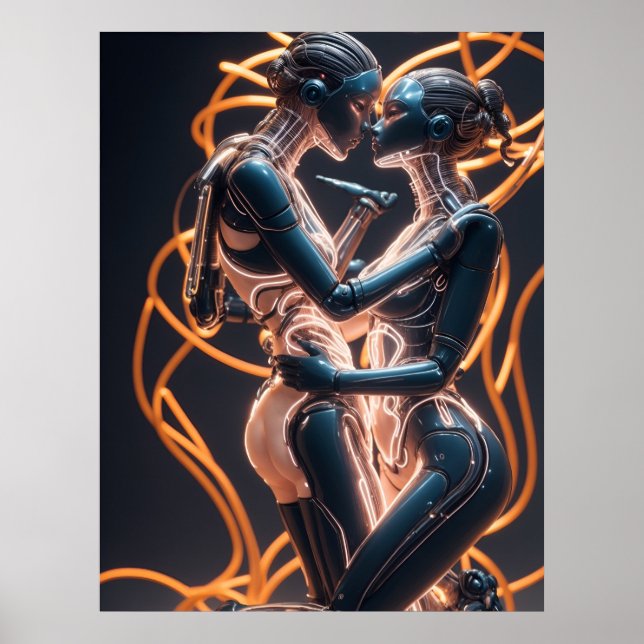 Poster baiser passionné (Devant)