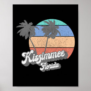 Poster Baiser Rétro Kissimmee Floride Fl Vintage Plage Su