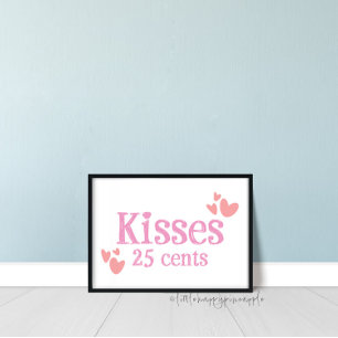 Poster Baisers de 25 cents Saint-Valentin