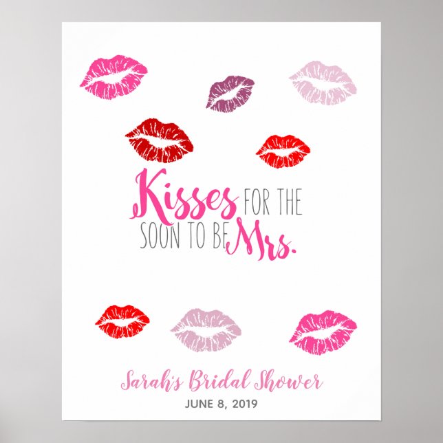 Poster baisers pour bientôt être nuptiale jeu de douche l (Devant)