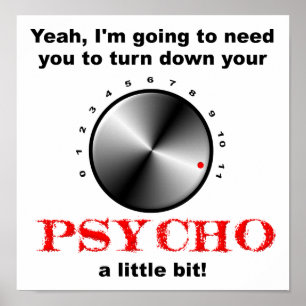 Poster Baisse l'affiche de Psycho Funny