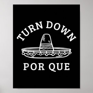 Poster Baisse Por Que Funny Parti Mexicain Cinco De May