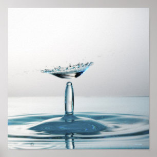 Poster Baisses de l'eau se heurtant pour former un