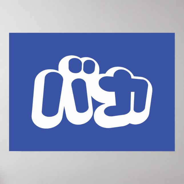 Poster BAKA カ ~ Fool en japonais Katakana (Devant)