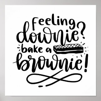 Poster Bake a Brownie pour Baker cadeau
