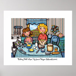 Poster Baking With Mom by Jamie Wogan Edwards