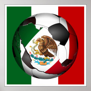 Poster Bal de football mexicain