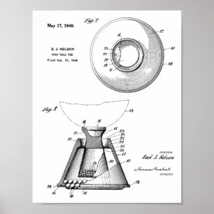 Poster Bal de golf 1949 Dessin d'art breveté