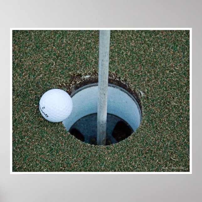 Poster Bal de golf sur le bord (Devant)