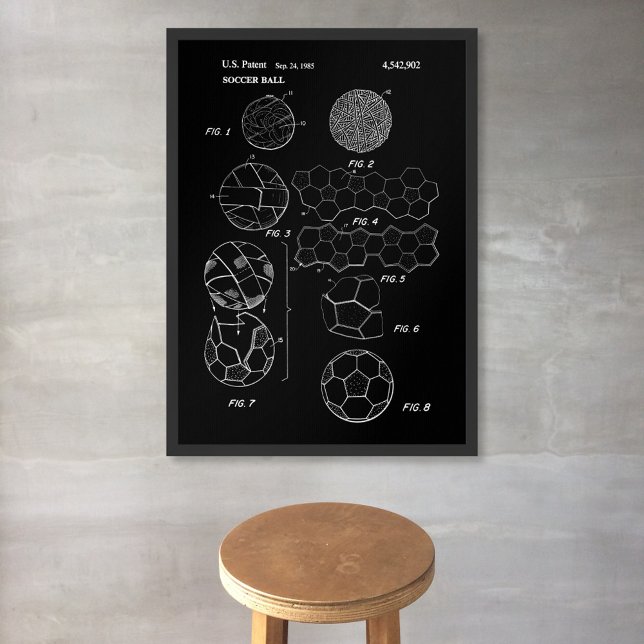 Poster Bal de soccer Art brevet (Créateur téléchargé)