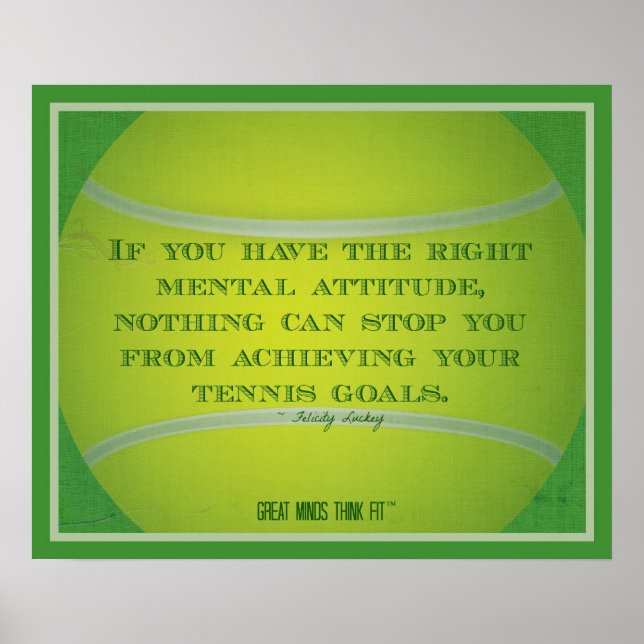 Poster Bal de tennis et citation 003 (Devant)
