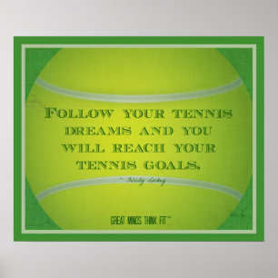 Poster Bal de tennis et citation 018