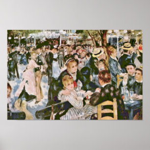 Poster Bal Du Moulin De La Galette Par Pierre-Auguste