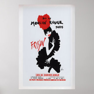 Poster Bal du Moulin Rouge, Paris   Vintage Advertising