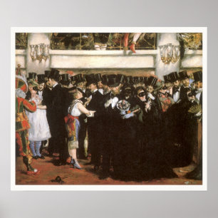 Poster Bal masqué à l'opéra par Edouard Manet