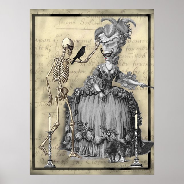 Poster Bal Masquerade Halloween (Devant)