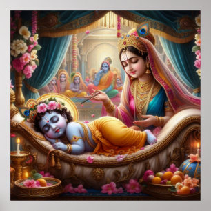 Poster Bala Krishna Berceau Ethnique Chaleureux Et Pacifi