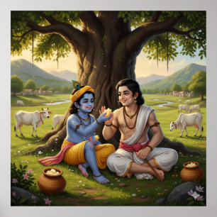 Poster Bala Krishna joyeux avec Balarama