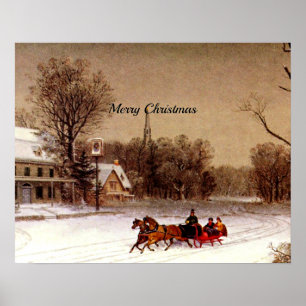 Poster Balade de Noël à l'ancienne, Scène d'hiver