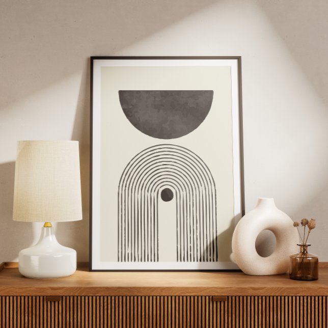 Poster Balance d'aquarelle du milieu du siècle II (Créateur téléchargé)