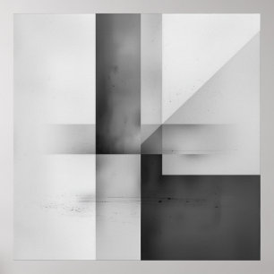 Poster Balance de contraste - Echelle de gris minimaliste