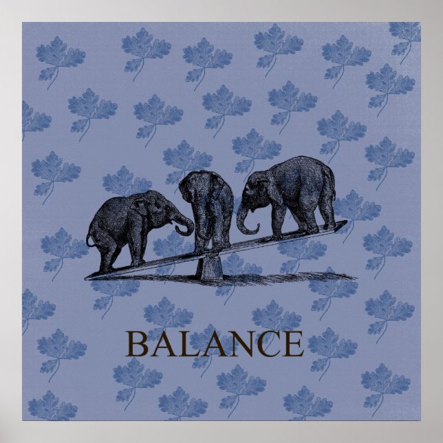 Poster Balance des éléphants (Devant)