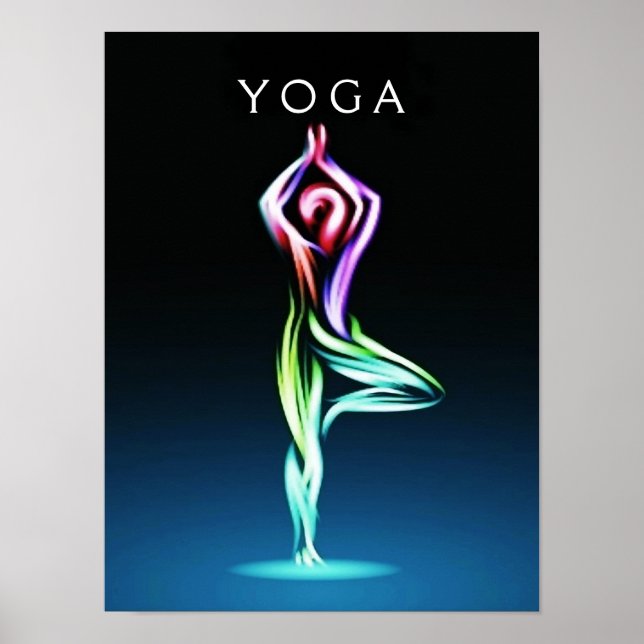 Poster Balance interne Pose de l'arbre de Yoga (Devant)