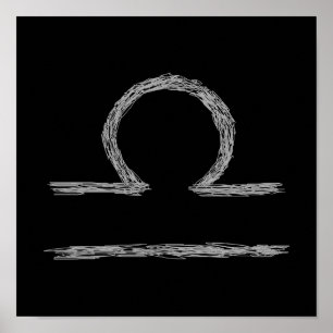 Poster Balance. Signe astrologique de zodiaque