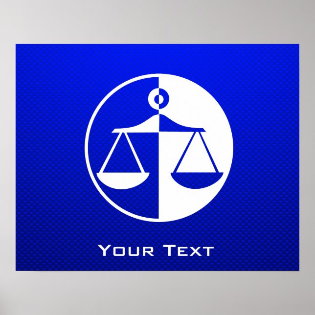 Poster Balances de justice bleue (Devant)