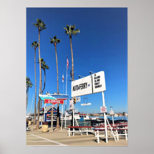 Poster Balboa Island Ferry, Newport Beach, Californie