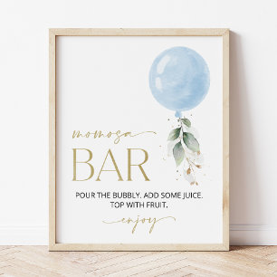 Poster Balcon Bleu, Eucalyptus, Verdure, Momosa Bar
