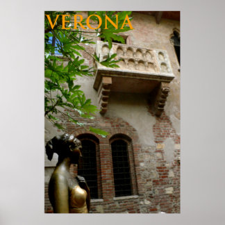 Poster balcon de juliet & juliet verona italie