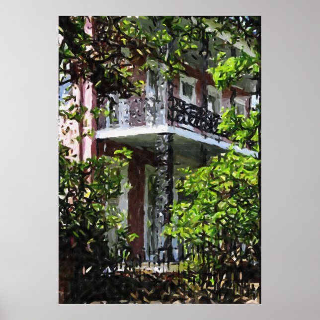 Poster Balcons en fer de la Nouvelle-Orléans (Devant)