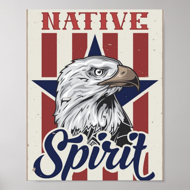 Poster Bald Eagle Esprit autochtone (Devant)