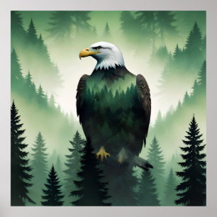 Poster Bald Eagle Faune Animal Nature Environnement Art