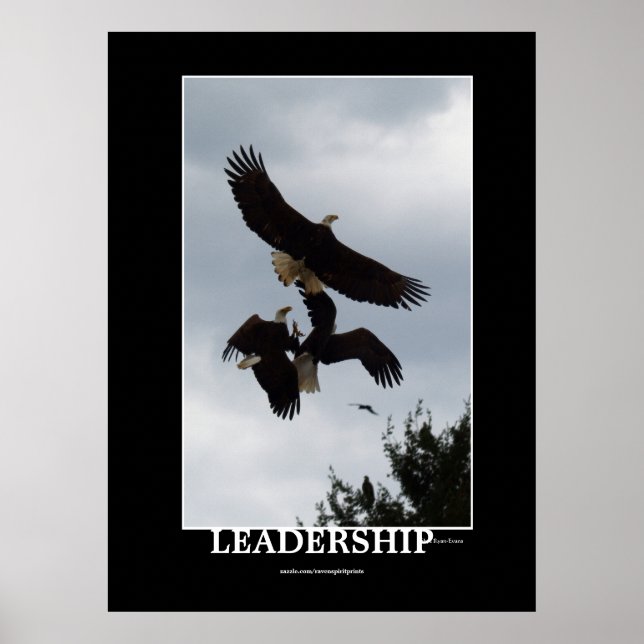 Poster BALD EAGLE LEADERSHIP Motivational Photo Imprimer (Devant)