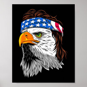 Poster Bald Eagle Mullet USA
