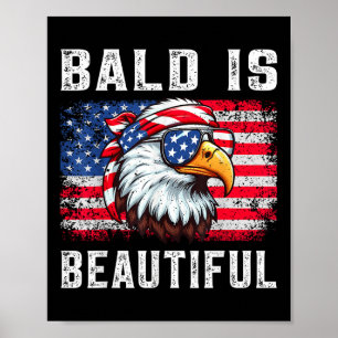 Poster Bald Est Beau Amoureux Aigle Bandana Patriotique 4