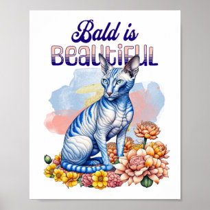 Poster Bald est magnifique Chat sans poil