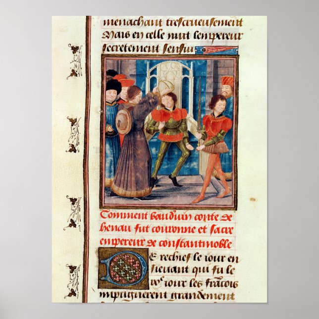 Poster Baldwin I Sixième comte du Hainaut couronné (Devant)