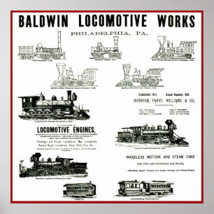 Poster Baldwin Locomotive Works