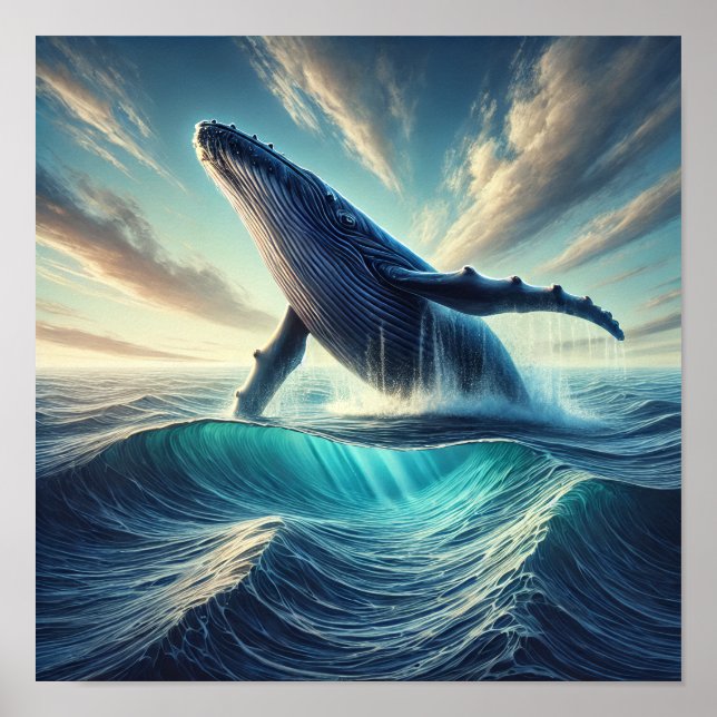 Poster baleine à bosse (Devant)