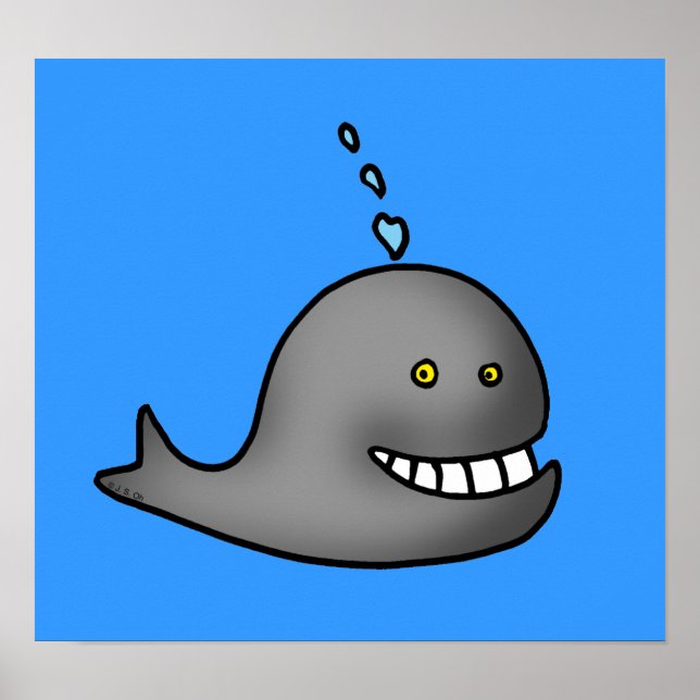 Poster Baleine amusante (Devant)