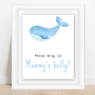 Poster Baleine aquarelle - Quelle est la taille du ventre